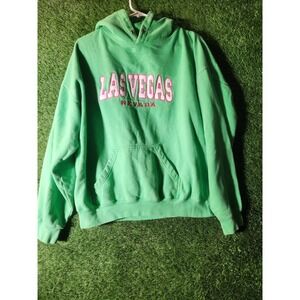 Vintage Las Vegas Neon Green Crewneck Sweatshirt Size XL
